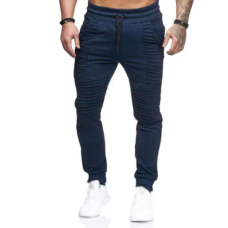 Męskie spodnie Mężczyźni spodnie Slim Fit Casual Fitness Spits Gym Chuda bieganie