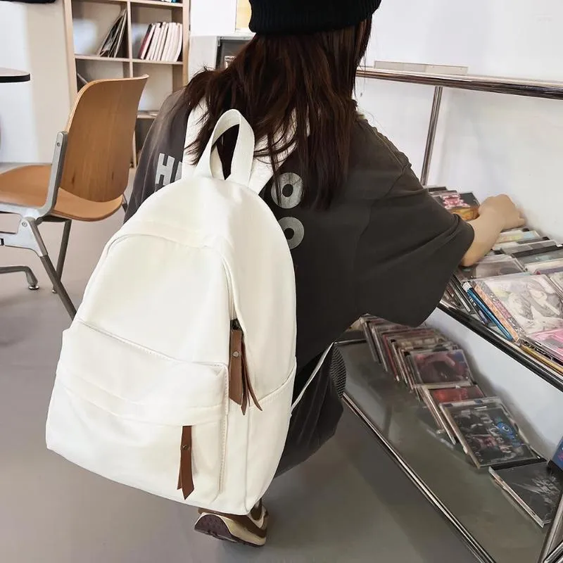 Sac à dos mode rétro solide toile de lavage hommes femmes étudiant sac à dos décontracté grande capacité sacs d'école marque sacs à main de créateur