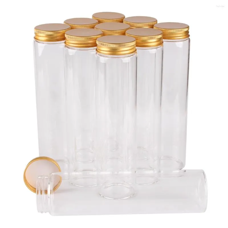 Storage Bottles 12 Pieces 240ml 47 180mm Glass With Golden Aluminum Lids Spice Container Candy Jars Vials For Wedding Gift