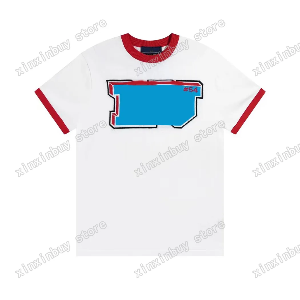 xinxinbuy erkekler tasarımcı tee örgü t shirt paris harfleri 54 desen harfler baskı kısa kollu pamuk kadınlar beyaz siyah kırmızı xs-l