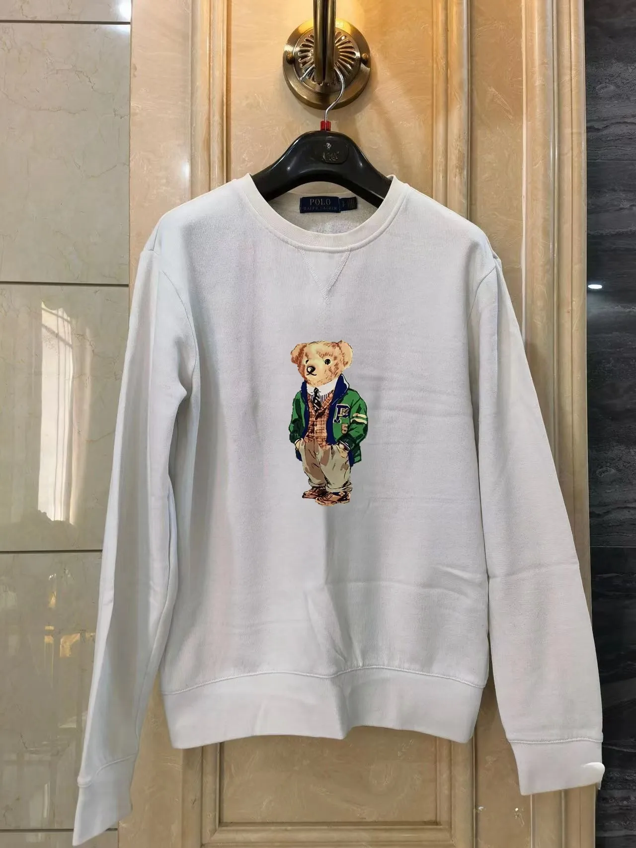 Men s Hoodies Polos Bear Sweater Pullover Printed Cotton Long Sleeve European and American Autumn Winter 2023 New Casual Color Contrast S 2xl Gp4t