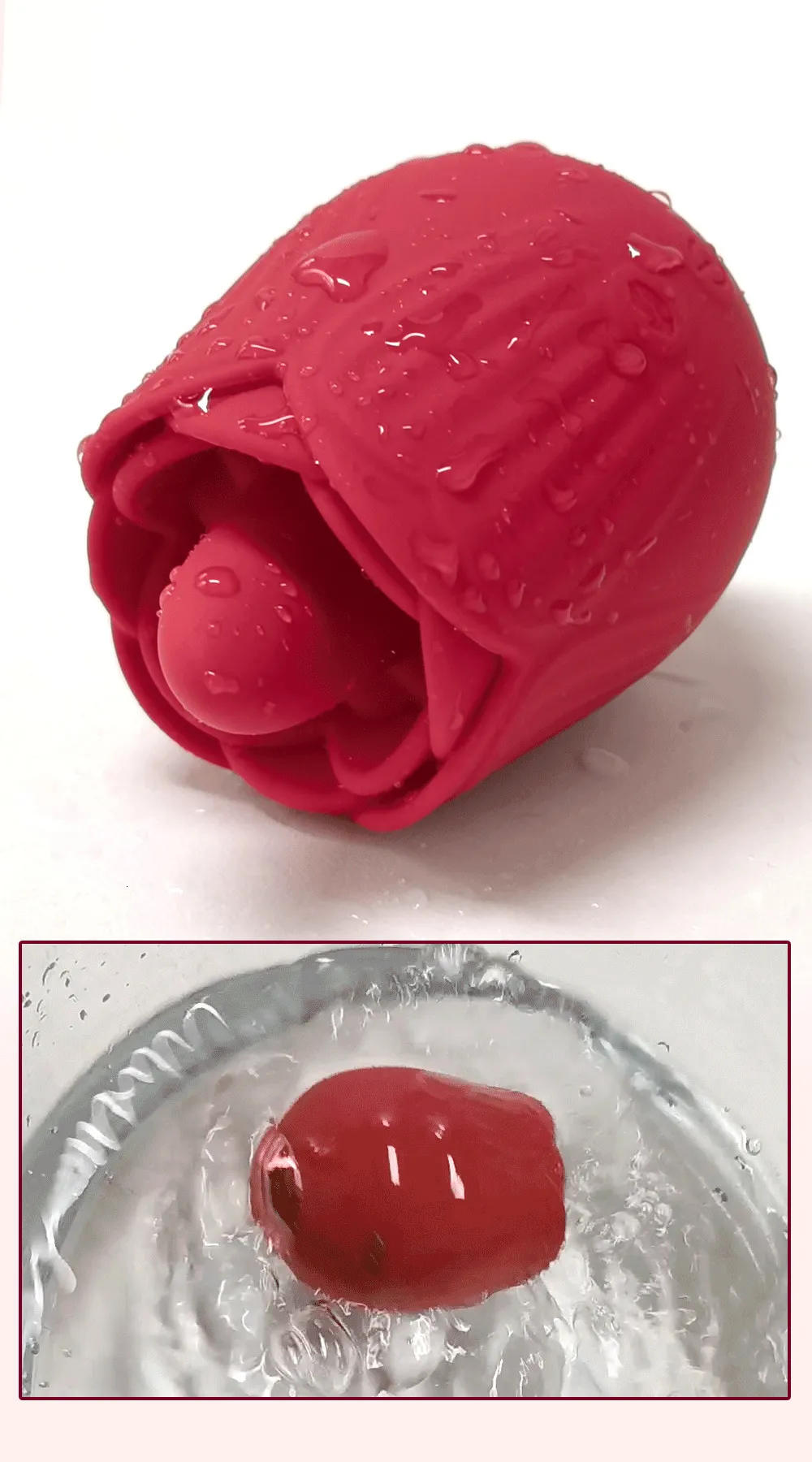 Vibratore a forma di rosa con lingua per capezzoli e clitoride_voghion.com