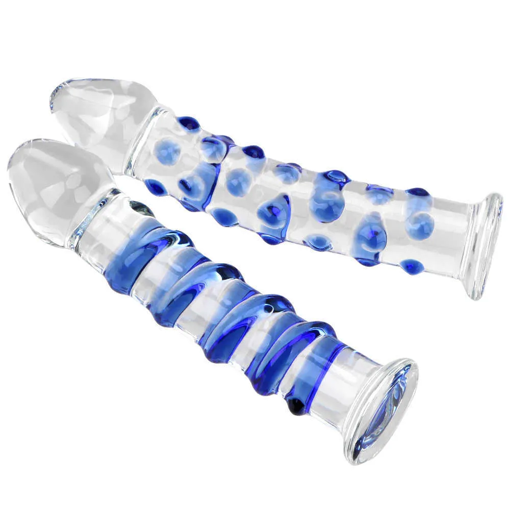 Olo Crystal Glass Dildos Female Masturbator Large Realistic Dildo Erotic Anal Butt Plug g Spot Sex Toys for Wo_voghion.com