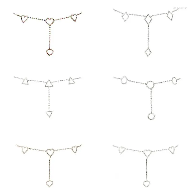 Ceintures chaîne de corps argent or taille avec gland fête boîte de nuit bijoux brillants