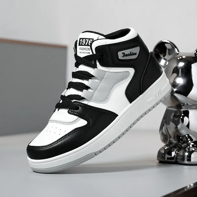 Sneakers Kid Casual Shoe Unisex Brand Fashion Children Girls High Top Leather Boys School Shoes Teenage Trainers 230105