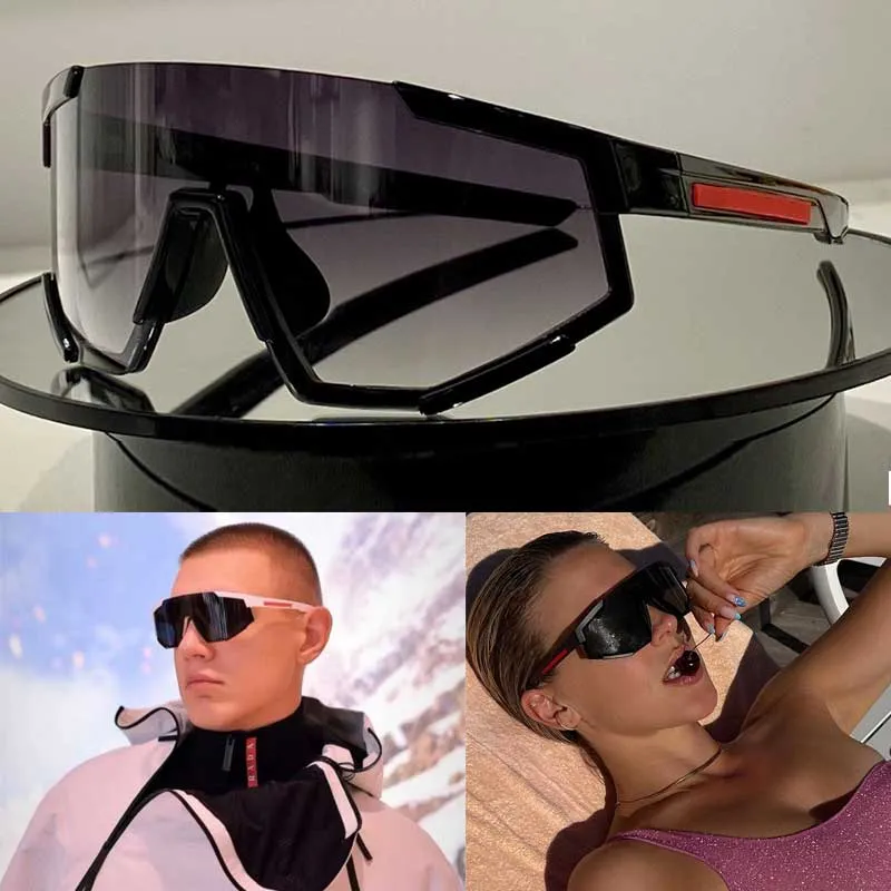 Fashion Eyeglass Sunglasses Occhiali Linea Rossa Impavid Bandwidth Front Cover Active Geometry Sunglasses for Men and Women Holiday Beach Riding Glasses SPS04W