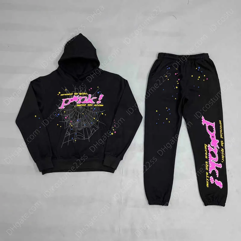 セットアップ Sp5der PINK パーカー トラックパンツ ピンク