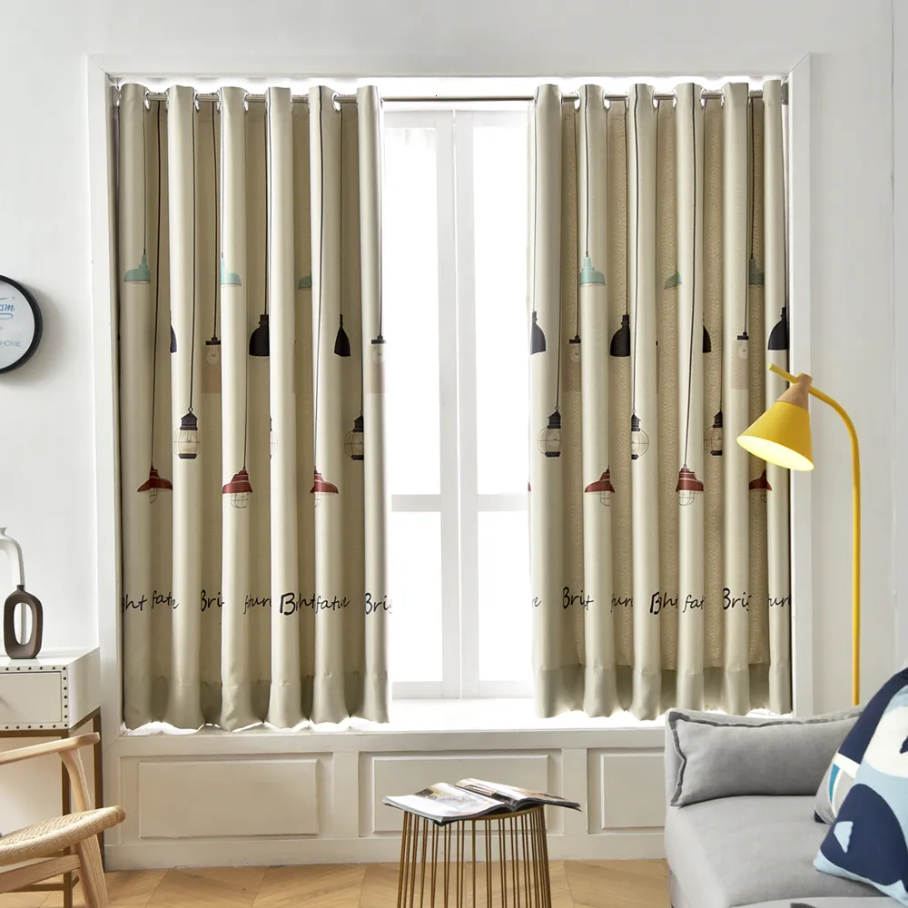 Vorhang Verdunkelungsvorhänge für Wohnzimmer Kinderzimmer Schlafzimmer Moderner Droplight-Druck Weiche Fensterbehandlungsvorhänge 100 Polyester 230105