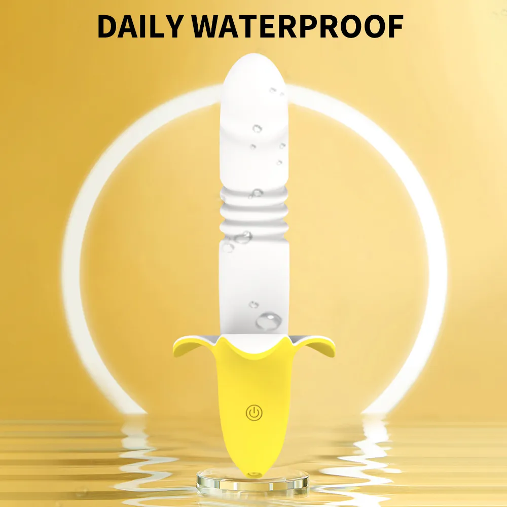 Banana Vibrator Telescopic Silicone Dildo And Clitoral Stimulator_voghion.com