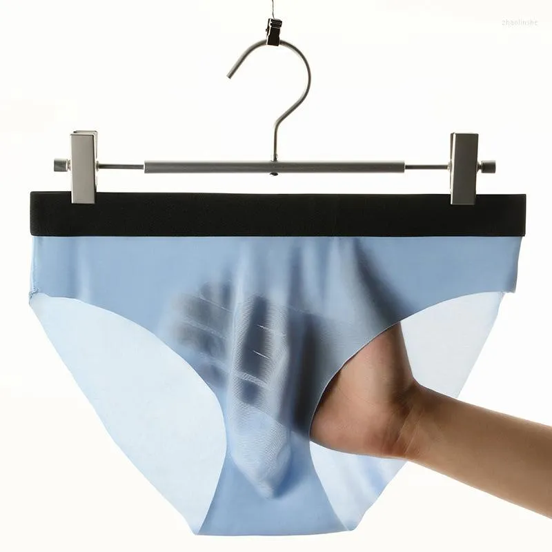 Underpants Men'S Ice Silk Seamless Panties Man Solid