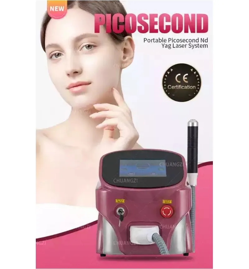 Picosecond Laser Machine Screen Touch Nd Yag Q przełączane tatuaż usuwanie pieg pieg pieg pigmentowy ciemny kret tatuaż trądzik