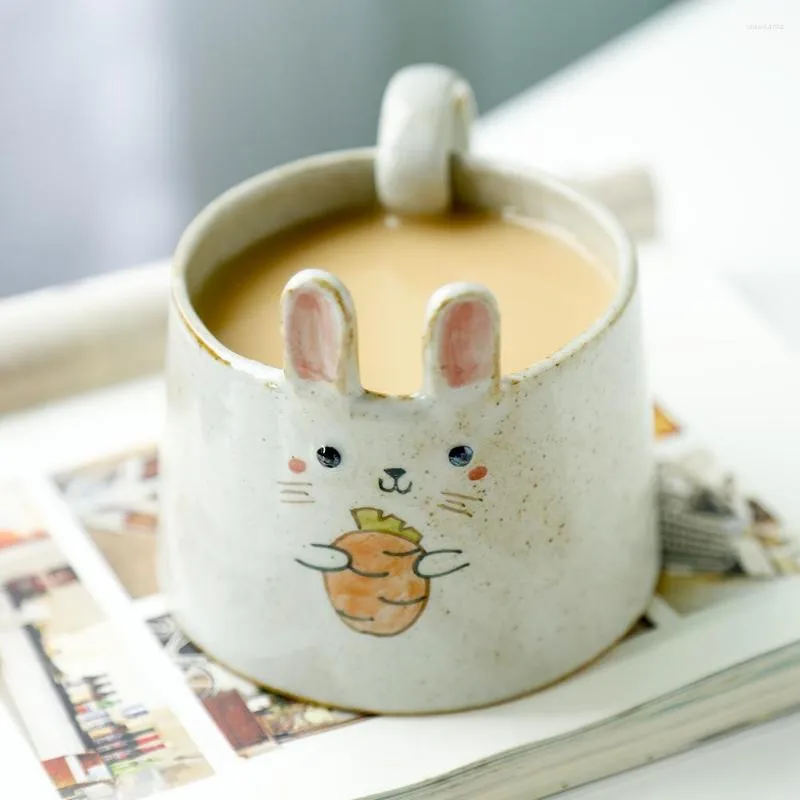 머그잔 300ml 귀여운 머그잔 커피 컵 커피 또는 찻잔 세트 커피웨어 Tasse De Noel Drinkware Kitchen Dining Bar Home