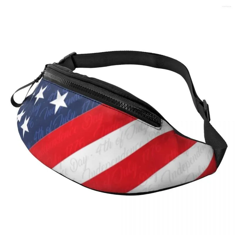 Waist Bags USA 4th Of July Bag Independence Day Teenagers Jogging Pack Pattern Polyester