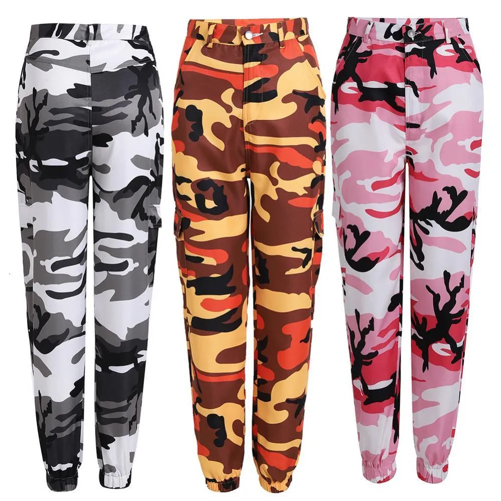 Pantalons pour femmes pantalons longs taille moyenne décontracté femmes Camouflage imprimé survêtement Harem 230105