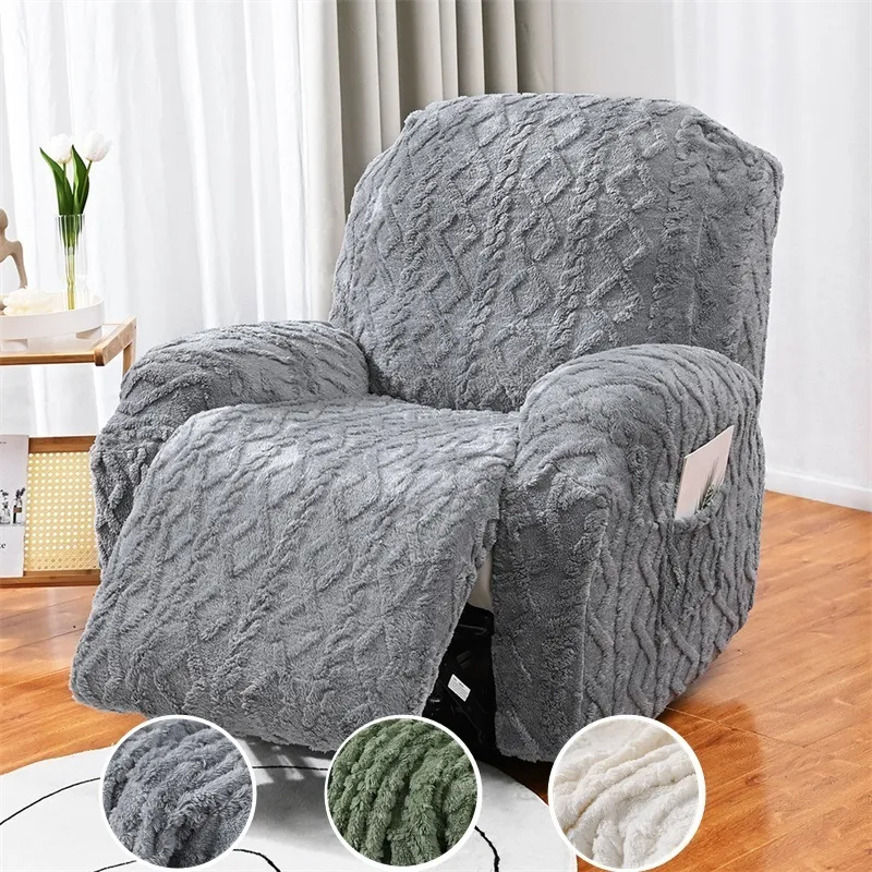 Stol täcker 1 2 -sits split designreclinser Cover Elastic Single Couch Slipcovers för vardagsrum Relax lat pojke fåtölj skydd 230105