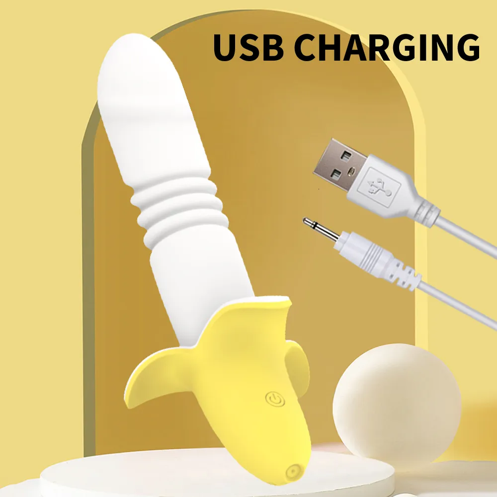 Anal Toys Powerful Banana Vibrator Telescopic Silicone Dildo l Clitoral Stimulator Female Masturbation T_voghion.com