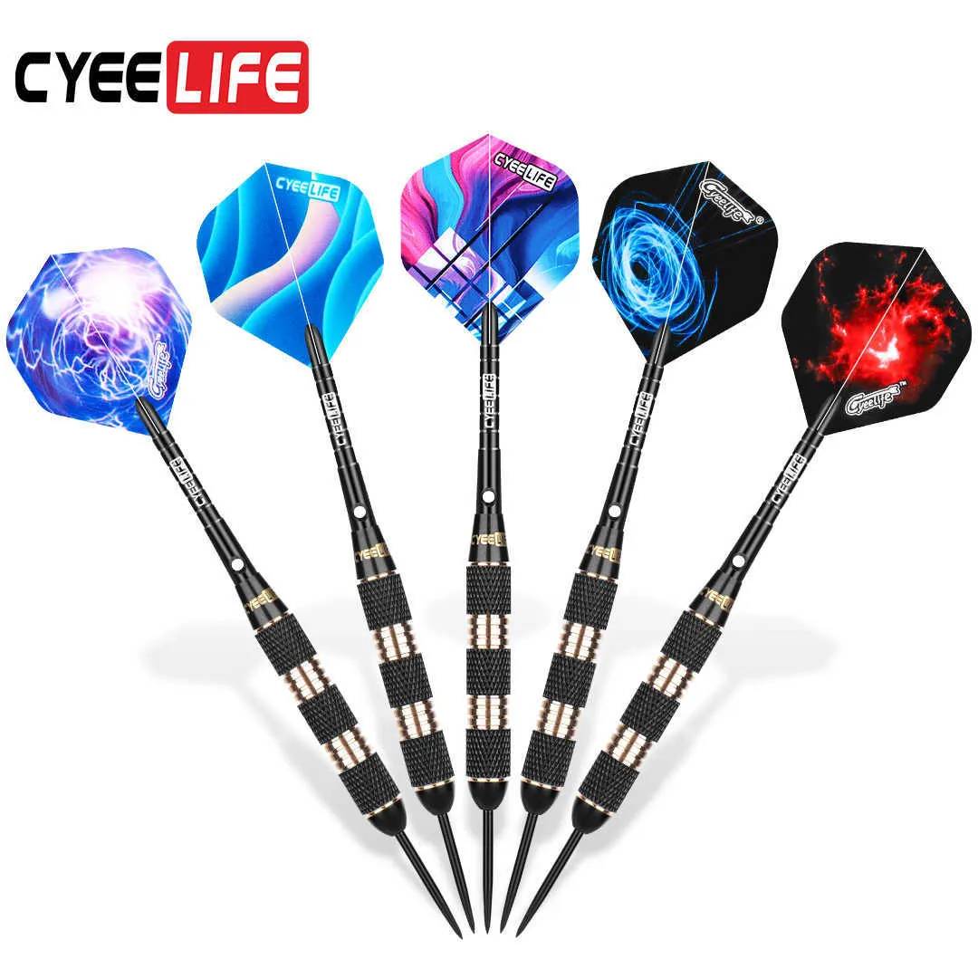 Darts Cyeelife 30G Professionele zware stalen punt Darts met draagtas en extra PET -standaardvluchten 0106