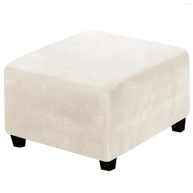 Stol täcker vardagsrum modernt tvättbart justerbar fotpall slipcover ottoman täcker smuts motståndskraftig sammet fyrkant full täckning hem