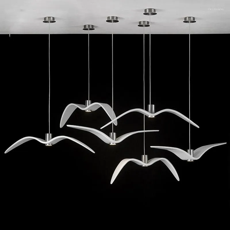 Lampes suspendues Lampe nordique Seagull Design Led Lustres Pour Bar Cuisine Oiseaux Lustre Plafonnier Luminaire Luminaire