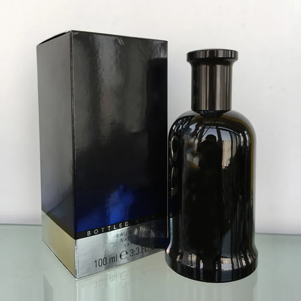 Hommes parfum 100 ml de nuit en bouteille bleue Eau de toilette 3.3fl.oz une odeur dur