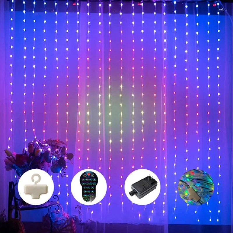 커튼 LED 조명 원격 제어 RGB Symphony Dot Bluetooth 지원 DIY 프로그래밍 스마트 홈 장식 Christma