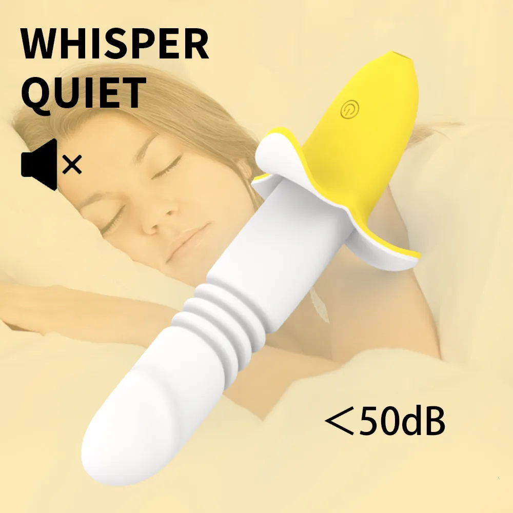 Banana Vibrator Telescopic Silicone Dildo And Clitoral Stimulator_voghion.com