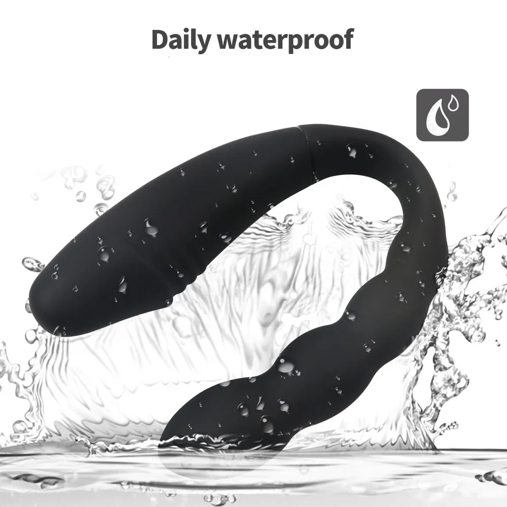 Giocattoli anali Vibratori a doppia testa a forma di U con controllo wireless per le donne G Spot Clit Anal Remote Dildo Adu_voghion.com