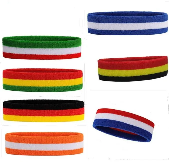 stripe towel headbands outdoor running cycling sweatbands yoga pilates exercise hair band fuzzy terry stretch headband