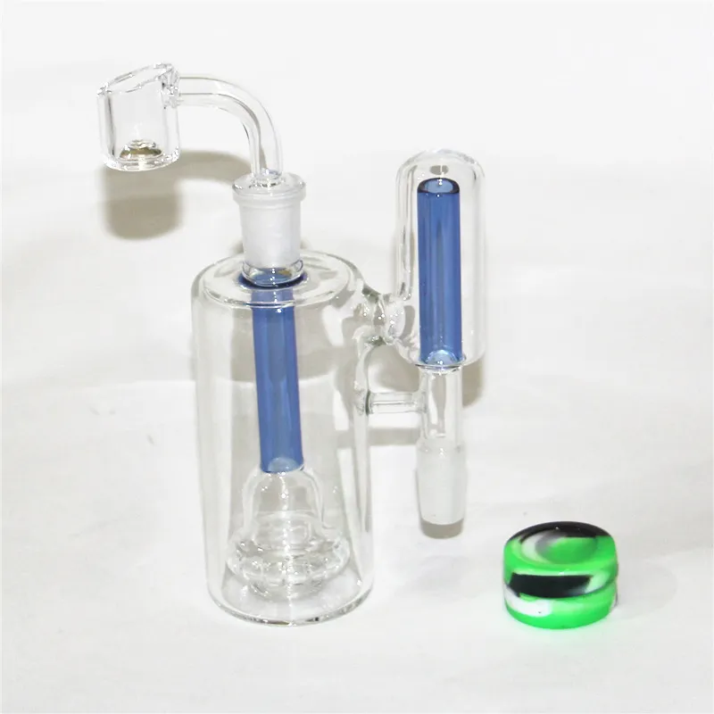 Capteurs de cendres en verre de 14 mm 18 mm avec bols en verre 45 à 90 degrés Ashcatcher Bubbler Récupérer les percolateurs pour les plates-formes de Dab d'huile de Bongs d'eau