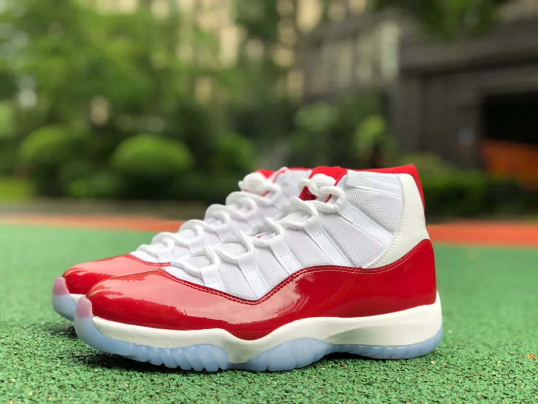 2023 Authentic 11 Cherry Basketball Shoes 11 Varsity Red Designer Shoes Sports Sneakers Real Carbon Fiber Come With box