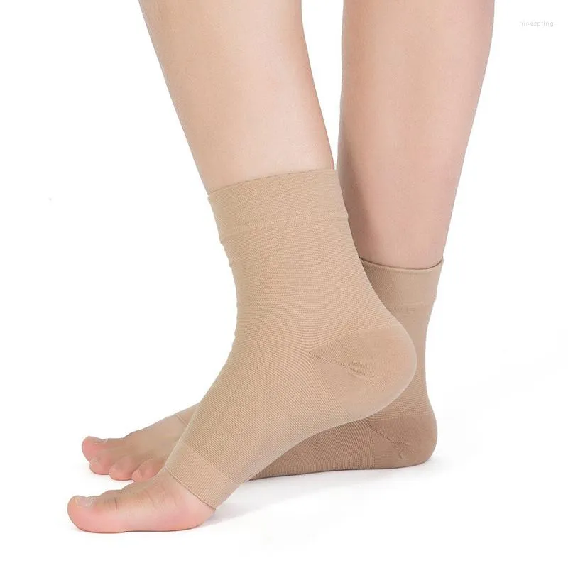 Chaussettes de sport Compression pied manches unisexe bout ouvert Sport fasciite plantaire soulagement de la douleur traitement du talon voûte plantaire