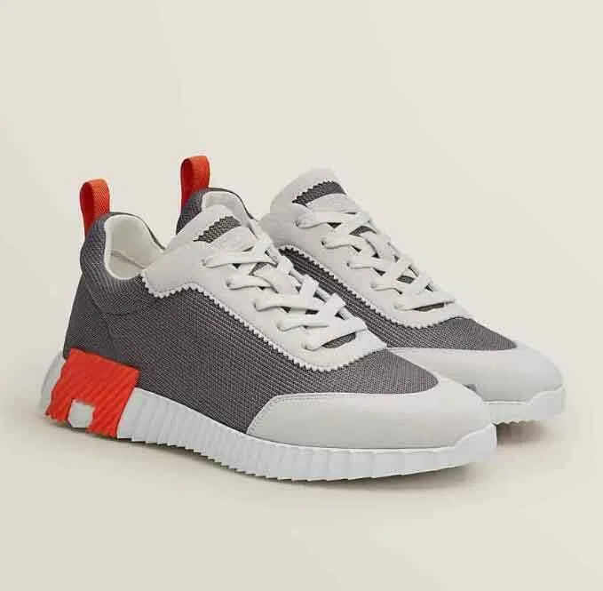 Neue Herren-Freizeitschuhe, leichte Sohle, Läufer, Sneaker, hüpfende Turnschuhe, Mesh und Schnürung, rutschfeste Sohlen, Outdoor-Komfort, Discount-Schuhwerk, Eu38–46, Box, Staubbeutel