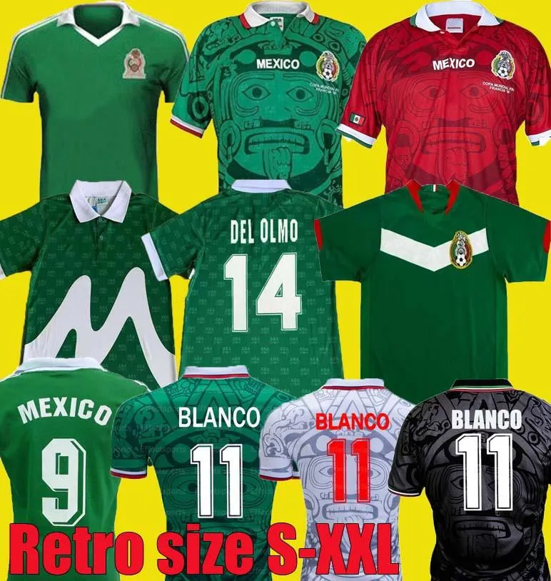 1997 1998 Edition Mexico Retro Soccer Jersey 2006 1995 1986 1994 BLANCO LUIS GARCIA RAMIREZ uniformes de football de l'équipe nationale Hernandez Classic 666