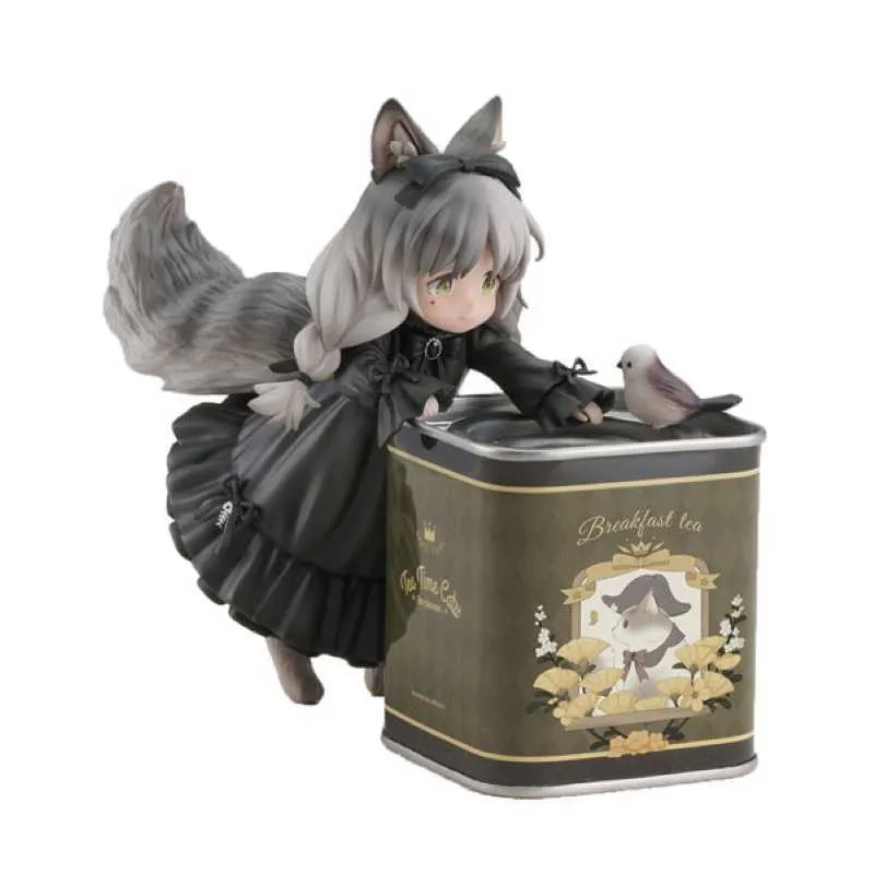 Action Toy Figures Judai Original Ribose Deformered Figure Söta Te Time Cats Li Howe Tea Caddy Action Figure Model Collection Doll Toys T230105