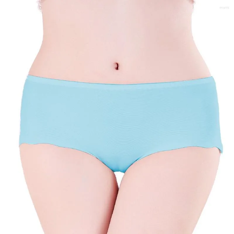 Pants Plus Size Ultra-thin Women Seamless Sexy Thongs Solid Panties Shorts Soft Underpants Basic Ice Silk Underwear Briefs