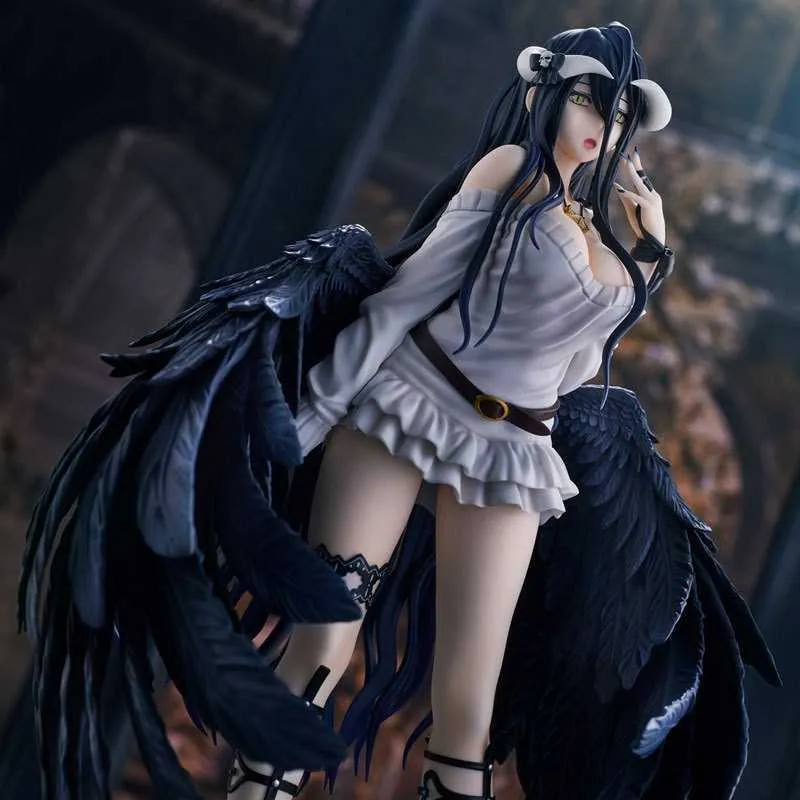 Actie speelgoedcijfers Quality Edition28cm Overlord III Albedo PVC Anime Action Figuur speelgoedspel Statue Collectible Model Pop Fidget Gift Antistress T230105