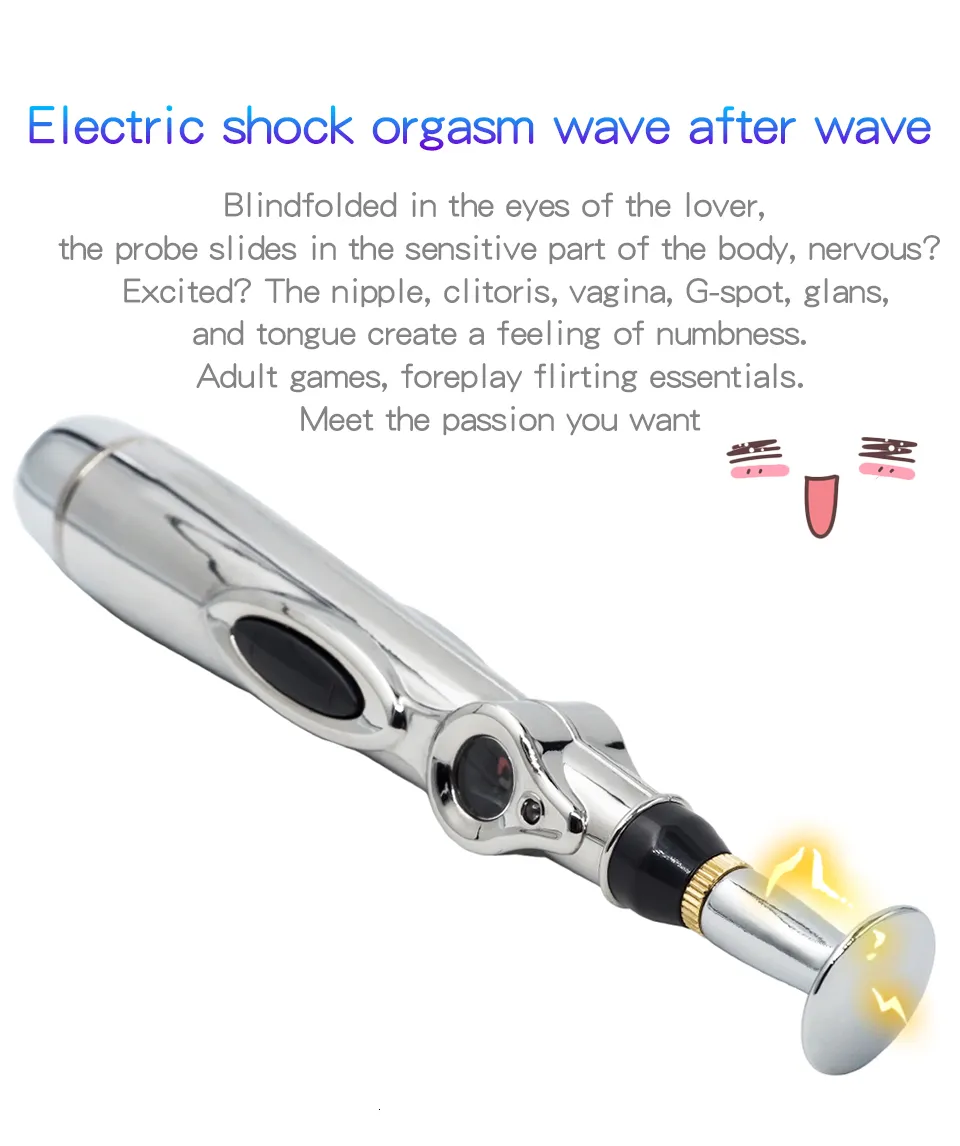 Electric G-spot Stimulation Pen & Nipple Shock Toy For Couples_voghion.com