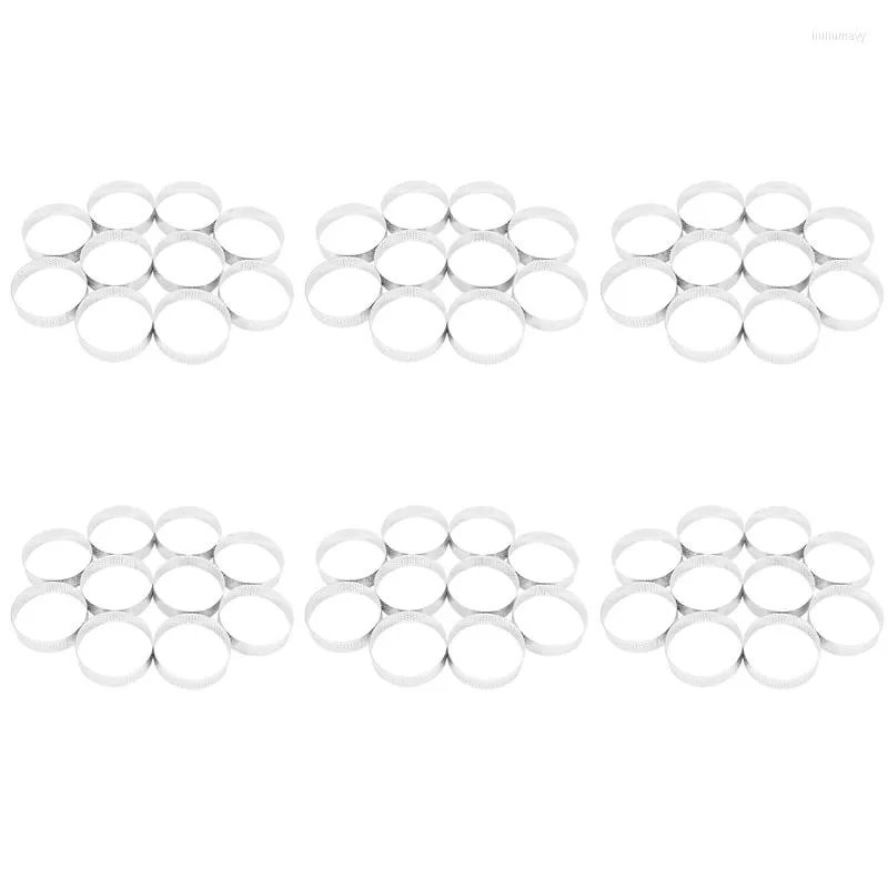 Baking Tools 60 Pcs Circular Stainless Steel Tart Ring Tower Pie Cake Mould Perforated Mousse 8Cm