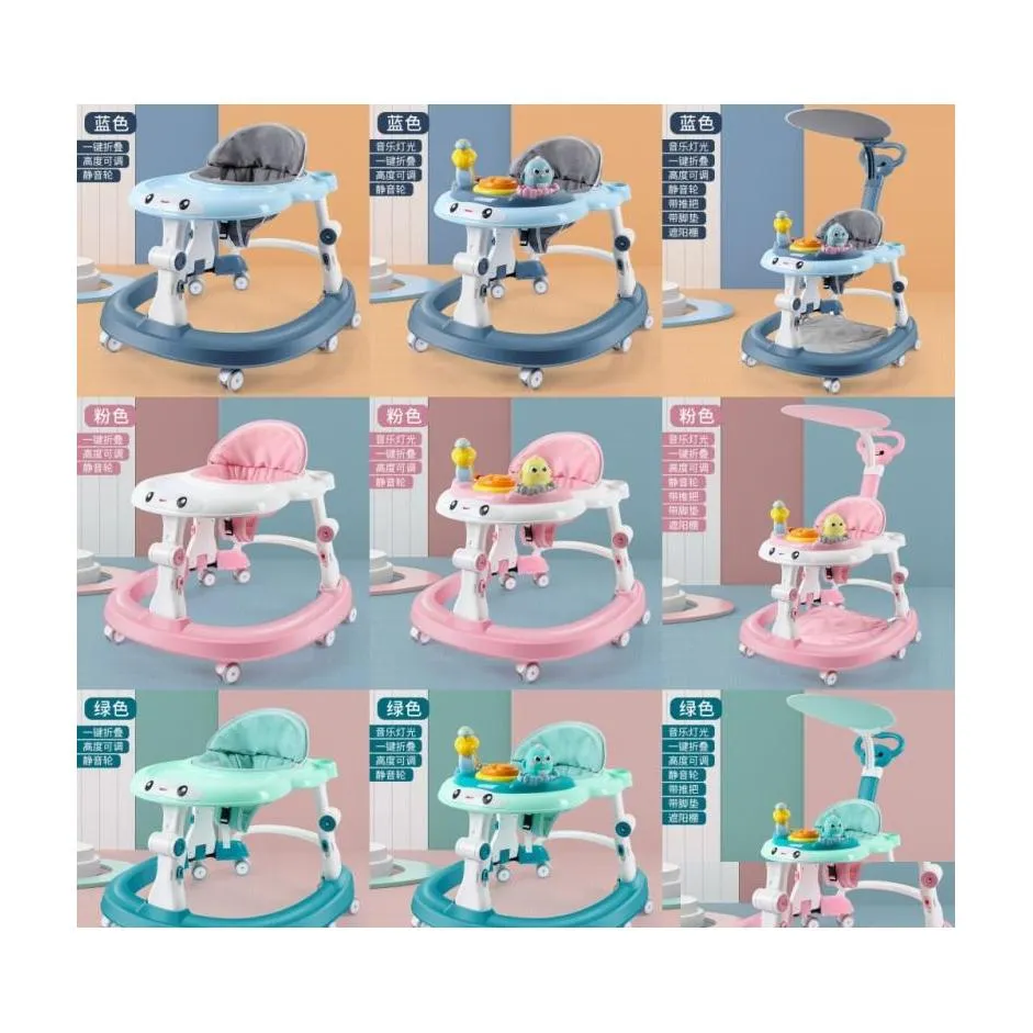 Baby Walker With 6 Mute Rotating Wheels Anti Rollover Multifunctional Child Seat Walking Aid Assistant Toy Cotton Foldable 10 12 Months 2024 From Mx home 126.14 DHgate.Com