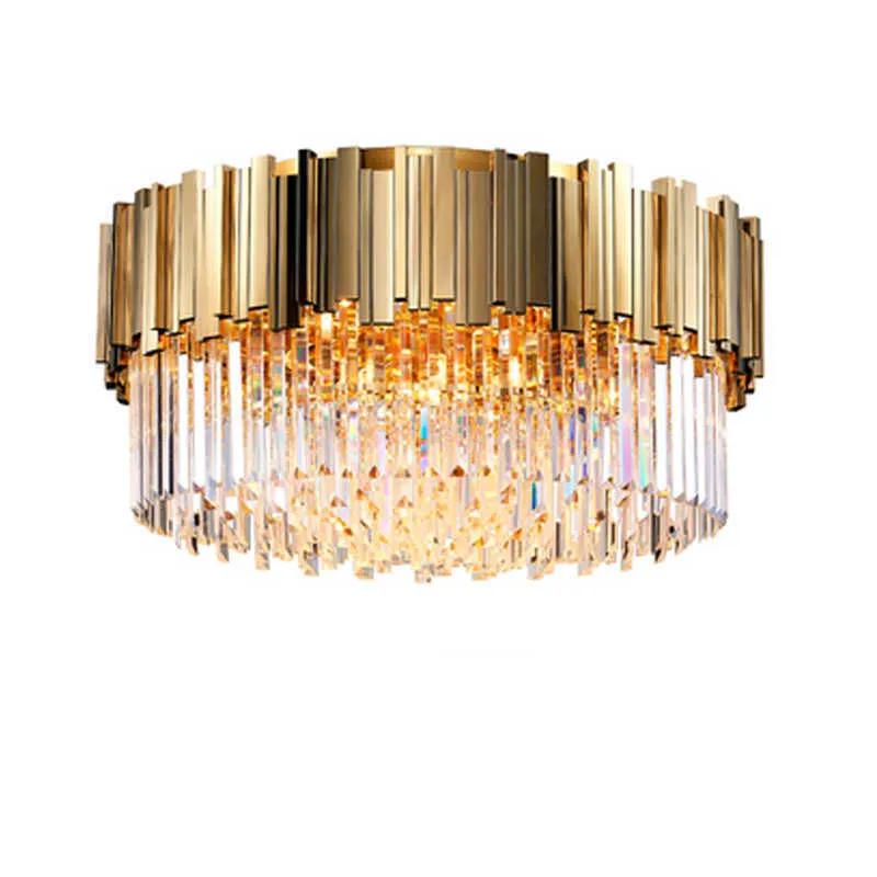 Chandeliers Modern Round Silver Gold Crystal Designer Lamparas De Techo LED Ceiling Lights.Ceiling Light.Ceiling Lamp For Foyer 0106