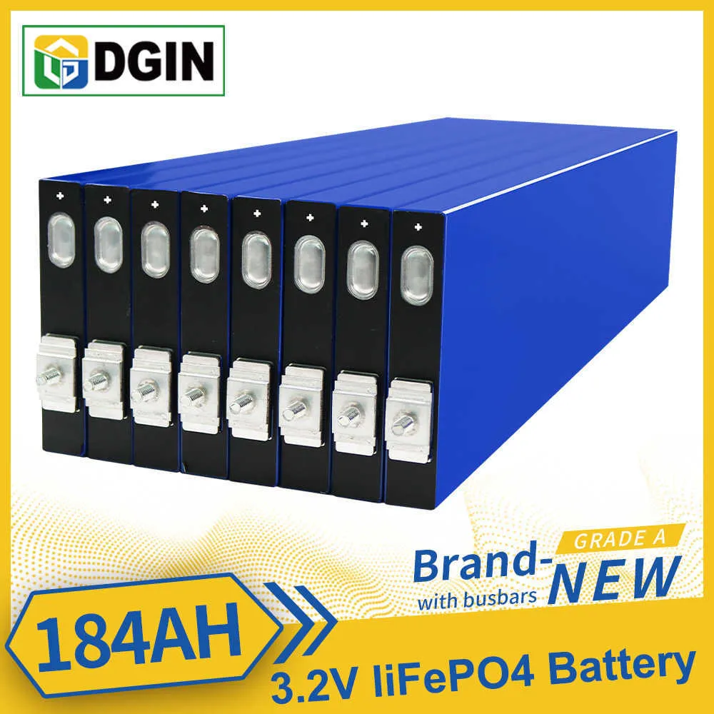 3.2V 200AH LIFEPO4 배터리 DIY 12V 24V 48V 184AH 그리드 태양열 스토리지 시스템 홈 기기 용 충전식 배터리 팩