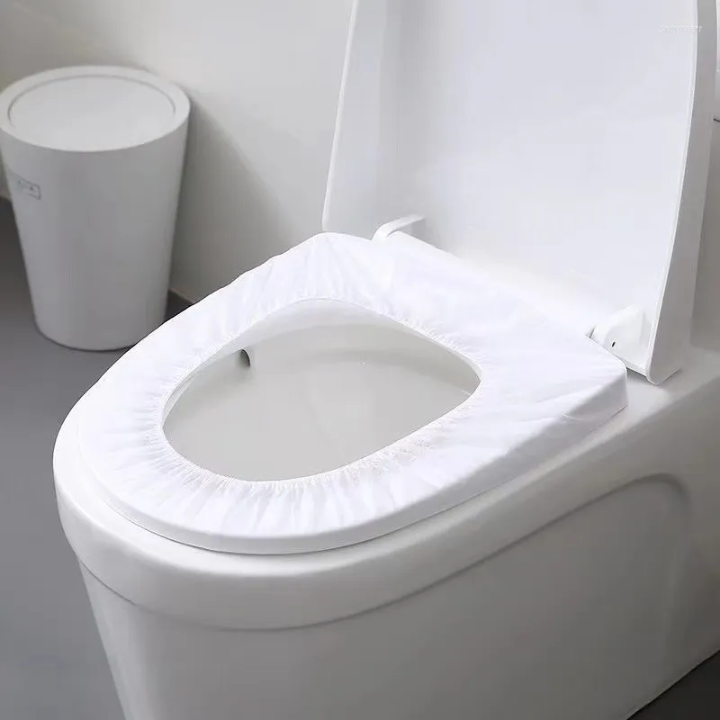 Tuvalet koltuk 10 adet örtü örtülü kumaş olmayan su geçirmez lazım