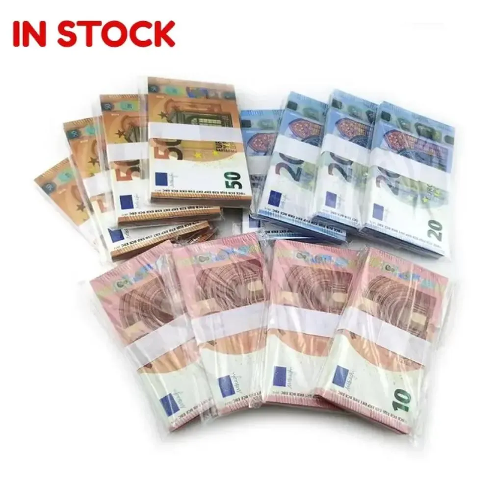 2022 Nuovo banconota di denaro falso 5 20 50 100 200 dollari US Euro Puntelli di giocattoli realistici Copia di valuta Film Money FauxBillets FY43004308625