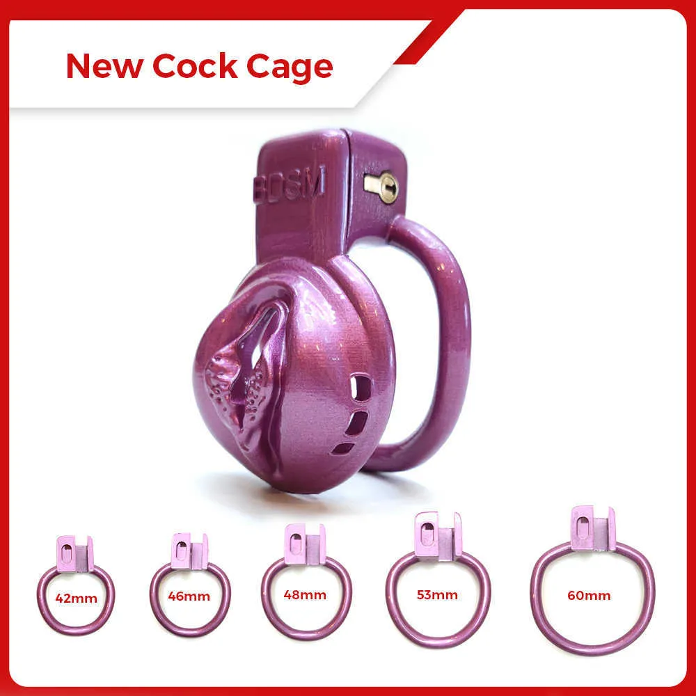 Shemale chastity Ladyboy Snake Chastity Cage Purple Bdsm Sissy Slave Device ...