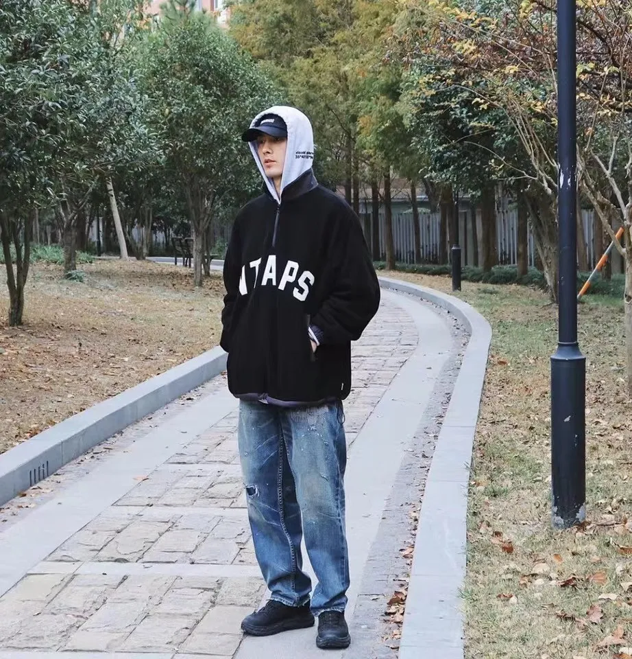 WTAPS PLAYER 02 Mens Wool Down Coat High Quality Half Zip WTAPS PLAYER 02 Mens Wool Down Coat High Quality Half Zip