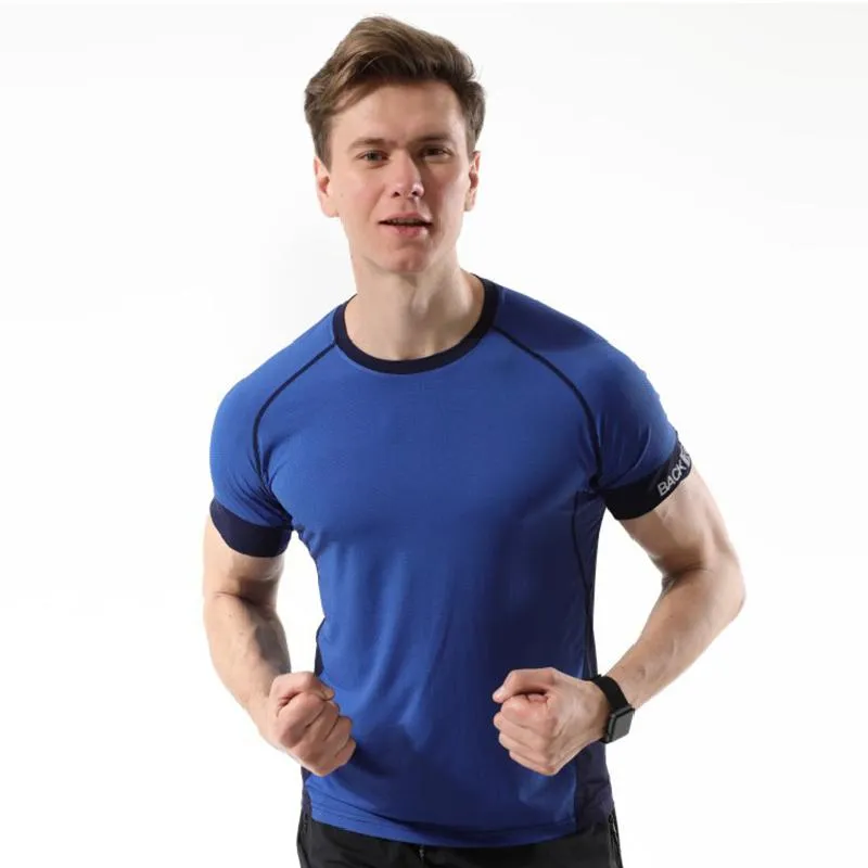 달리기 유니폼 운동 t 셔츠 남자 짧은 소매 퀵 드라이 스포츠 셔츠 야외 피트니스 체육관 압축 티셔츠 조깅