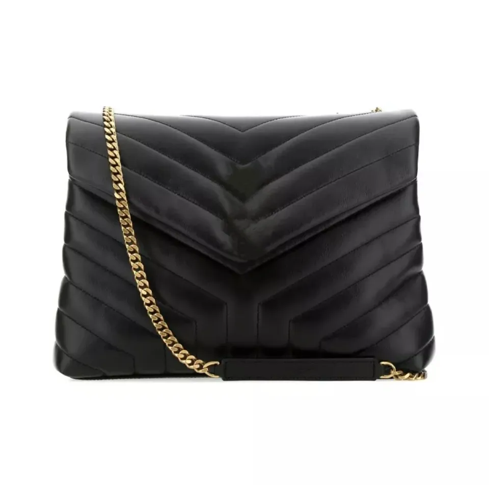 Sac de mode de mode Loulou Sacs de luxe en cuir en cuir r￩el Chain de sac de message