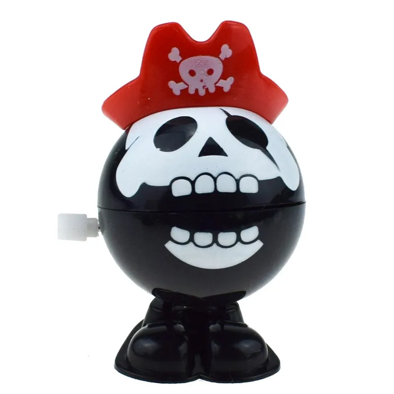 Clockwork Pirate Skull Hat - Wind-Up Toy, Jumping Pirate Head Party ...