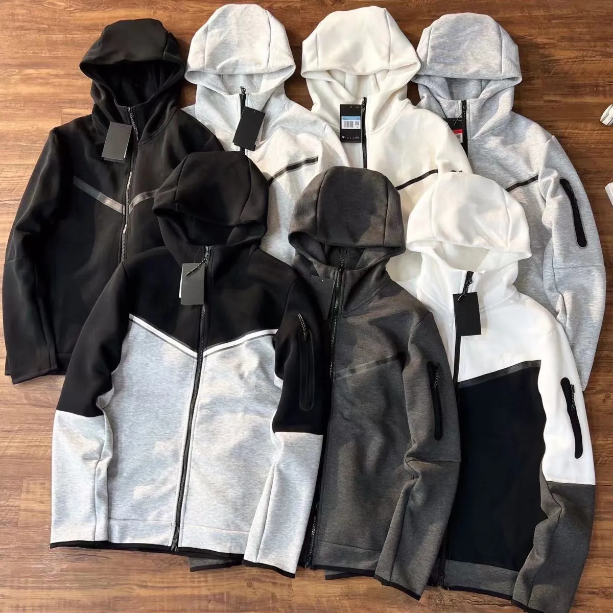 Kış Trailsits Tasarımcı İnce Erkek Spor Giyim Tech Tech Polar Pantolon Pitur Pantolon Pantolon Gevşek Bir Zip Kamuflaj Mans Asya Szie M-2XL