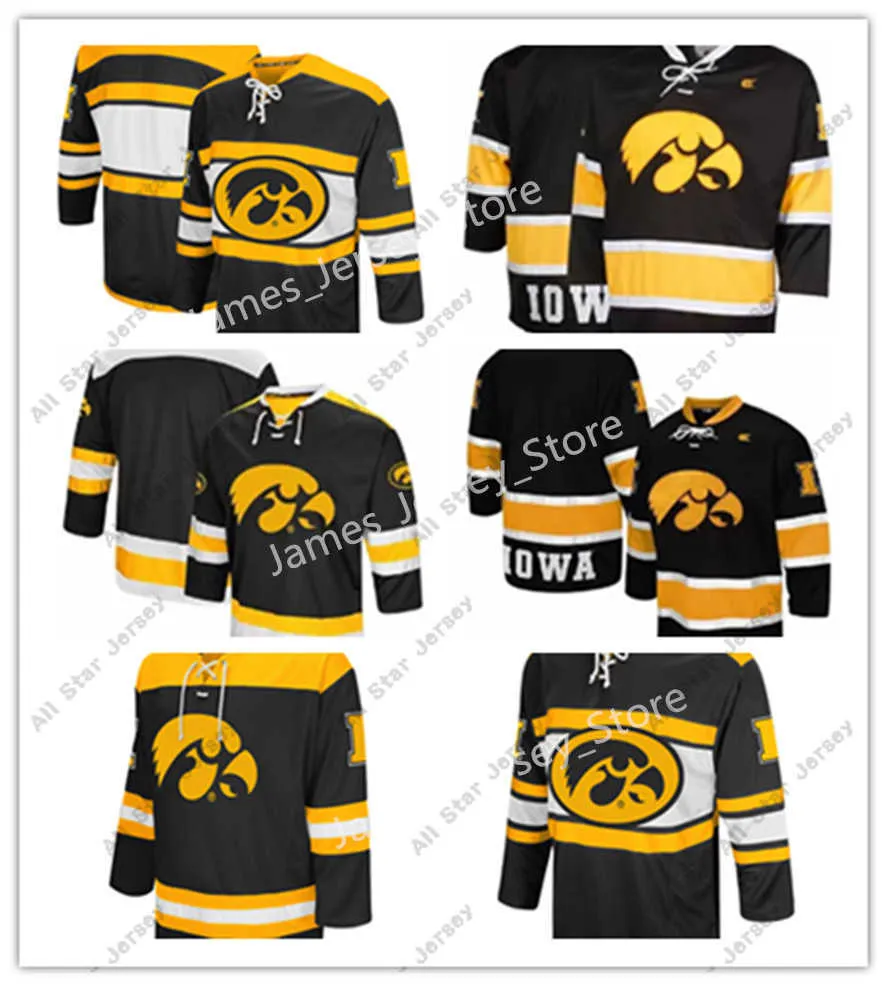 College Hockey Wears 2022 NCAA Custom Iowa Hawkeyes Stitched Hockey Jersey 91 Ryan Carlson 71 Dean Dudzik 14 Aiden Germaine 21 Luca Goulding 20 Luke Imburgia 28